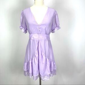 endless rose mini dress fit and flare Lavender